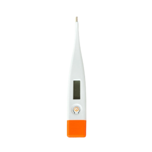 johgee White & Orange Digital Thermometer – High Accuracy, LCD Display, Suitable for Newborns, Children & Adults