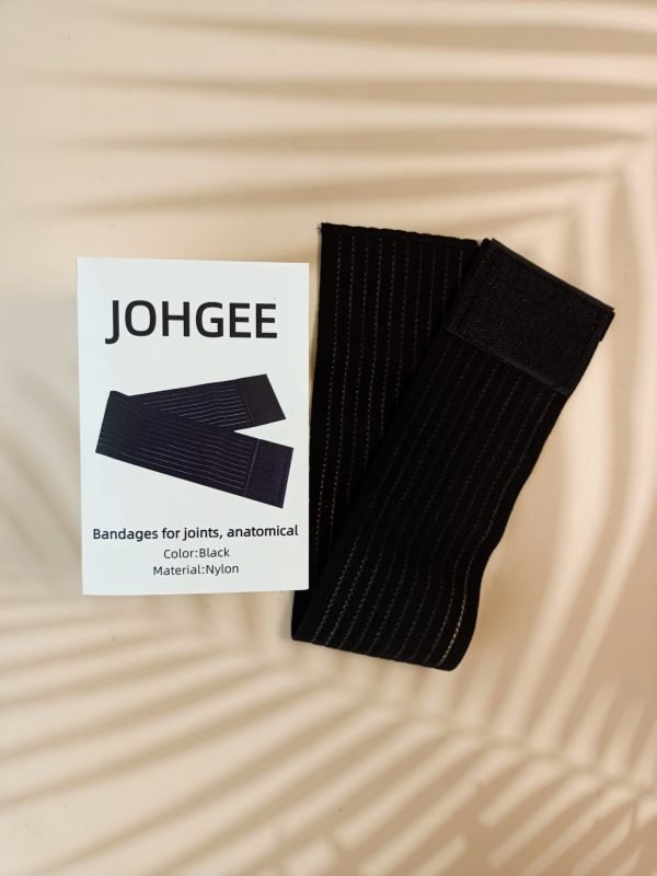 johgee Black Nylon Joint Bandage – One Size, Multi-Joint Support for Adults - Image 2