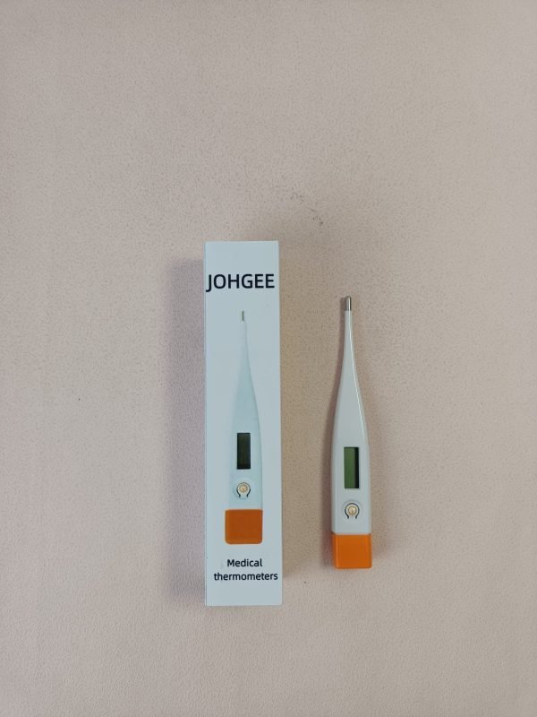 johgee White & Orange Digital Thermometer – High Accuracy, LCD Display, Suitable for Newborns, Children & Adults - Image 2