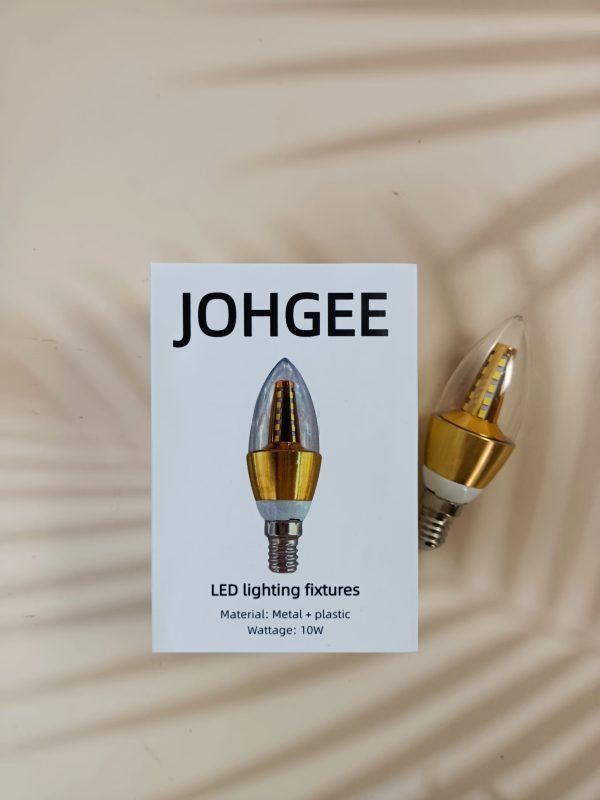 johgee 10W LED Lighting Fixture – E27 Socket, White Light, 5x10cm, Metal & Plastic - Image 2