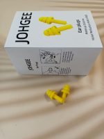 johgee Yellow Silicone Ear Plugs – 29dB NRR, Reusable Noise Cancelling & Soundproof Ear Protection - Image 4