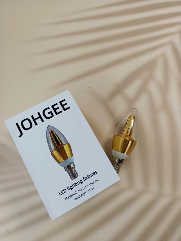 johgee 10W LED Lighting Fixture – E27 Socket, White Light, 5x10cm, Metal & Plastic - Image 4